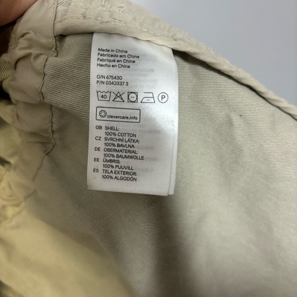 H&M Light Zip Up Jacket - Size US 10 Beige - Picture 5 of 6